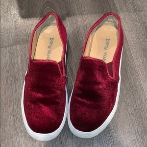 velvet slip on shoes